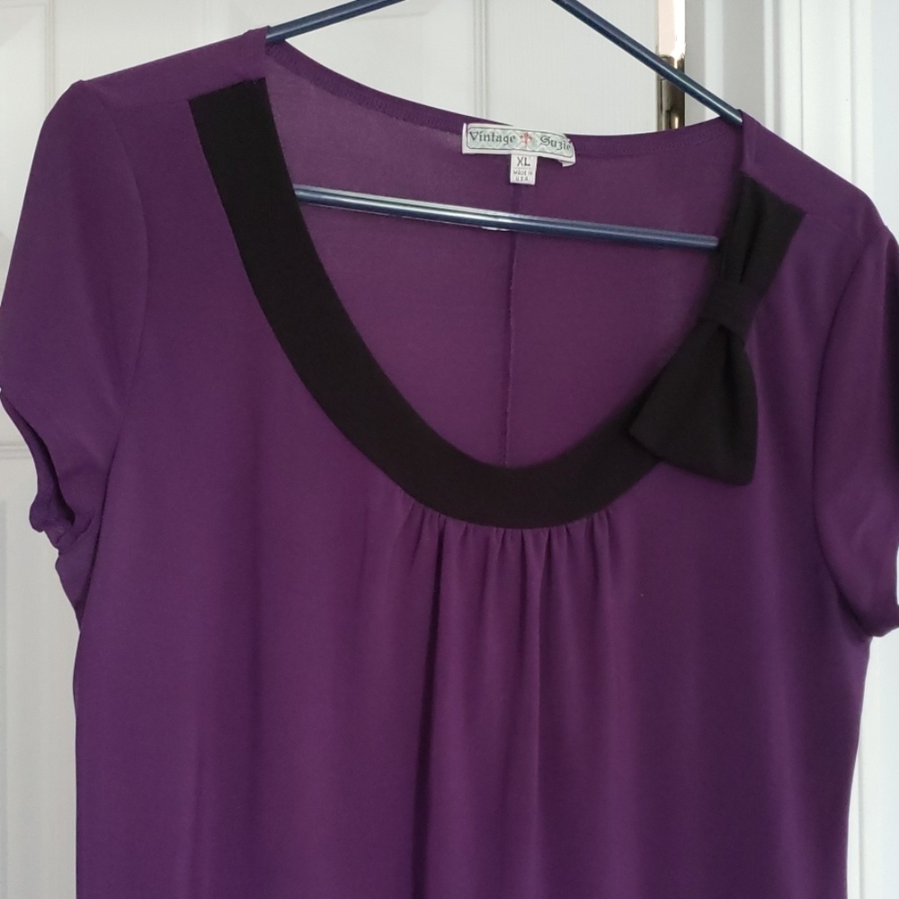 Retro style Purple Blouse